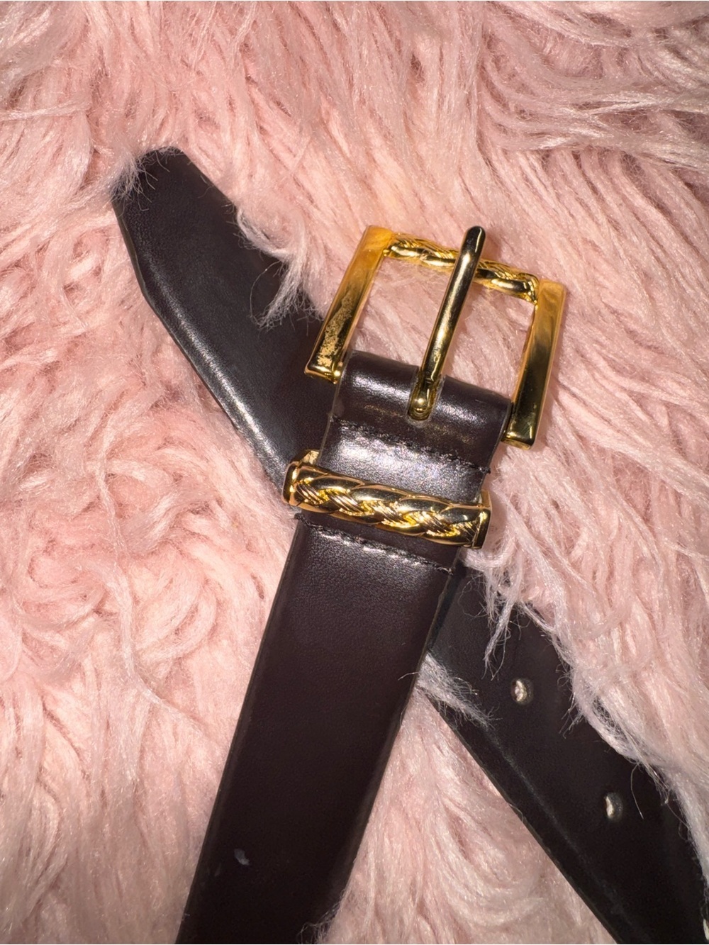 Women's Genuine Leather Tan Belt - Classic Neutral Finish. Size L